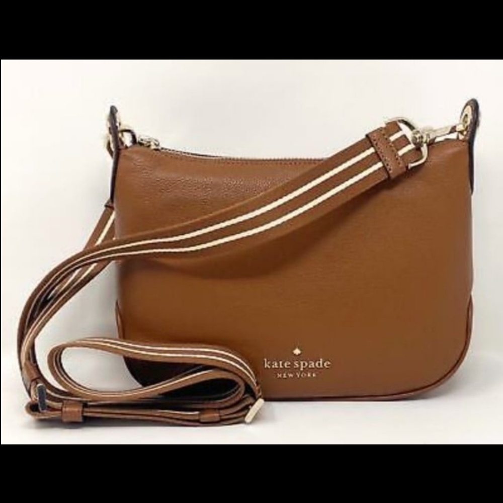 Kate Spade Rosie Small Crossbody Purse Warm Gingerbread Leather wkr00630